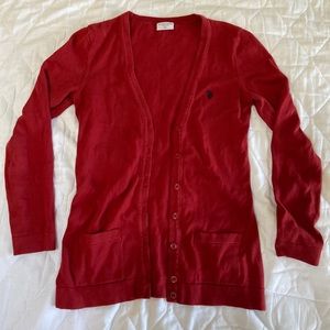 U.S. POLO Maroon cardigan